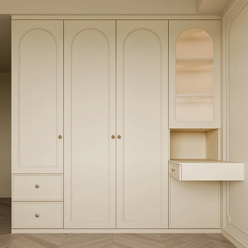 White arched panel full height wardrobe White arched panel full height wardrobe